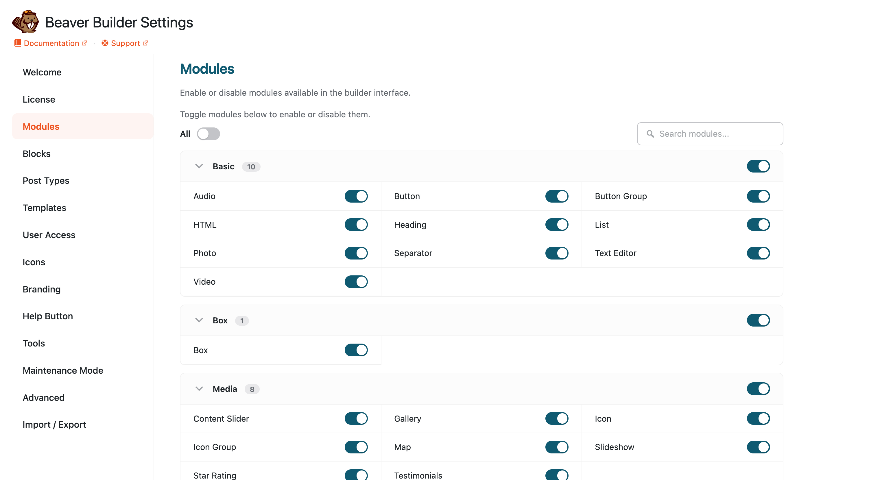 Module Settings